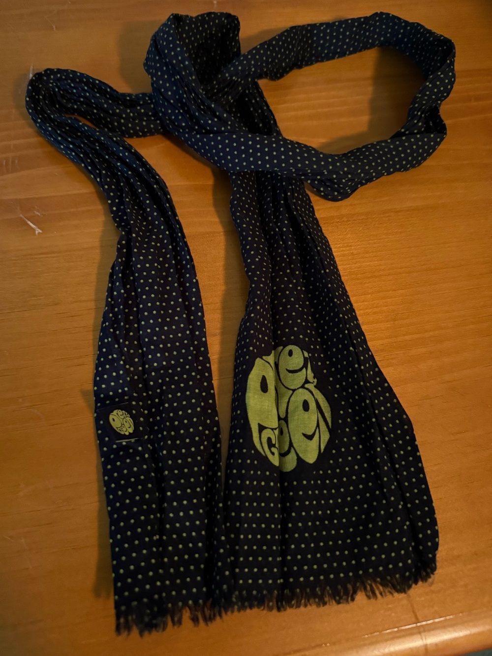 Men's Polka Dot Scarf with Pretty Green Logo